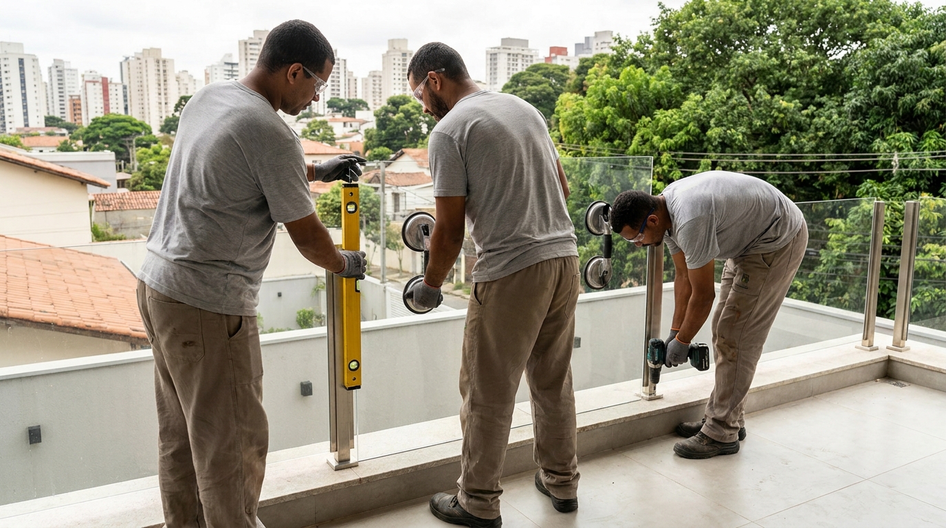 Vidro com Fixação Especial